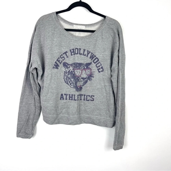 Forever 21 West Hollywood Athletics Long Sleeve Graphic Sweatshirt Size Medium - Picture 1 of 7